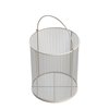Anysizebasket Round Wire Mesh Basket: 10Dia. x 12H, 304 SS, 3/16 Rod Frame, Mesh: 30 x .012 TMT-100RND120-C30S